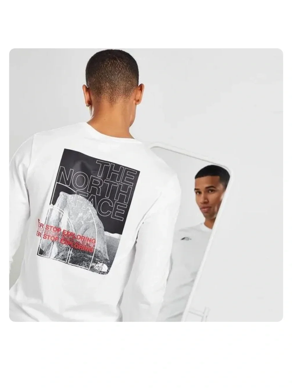 The North Face White Long Sleeve Back Graphic Tee
